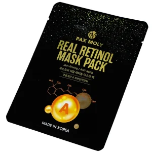 Mặt nạ Pax Moly Real Retinol Mask Pack 10 miếng (Black) giúp da mềm mịn, dưỡng ẩm, săn chắc