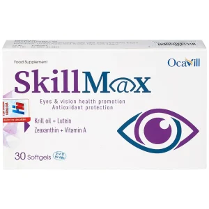 Viên uống SkillMax Ocavill hỗ trợ tăng cường thị lực, cải thiện các triệu chứng khô mắt, mỏi mắt (2 vỉ x 15 viên)