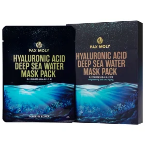 Mặt nạ Pax Moly Hyaluronic Acid Deep Sea Water Mask Pack (Blue) giúp da mềm mịn, dưỡng ẩm da (10 miếng)