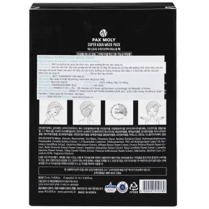 Mặt nạ Pax Moly Super Aqua Mask Pack giúp da mềm mịn, giúp dưỡng ẩm da, làm sáng da (10 miếng)