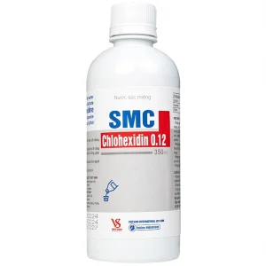 Nước súc miệng SMC Chlohexidin 0.12 Việt Sinh Pharma phòng ngừa và điều trị viêm nướu, viêm nha chu (350ml)