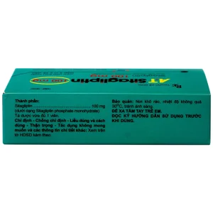 Thuốc A.T Sitagliptin 100 mg An Thiên cải thiện kiểm soát đường huyết (3 vỉ x 10 viên)