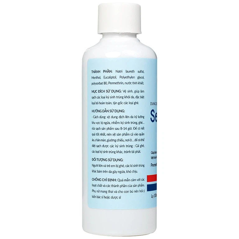 Dung dịch xịt ngoài da Sebosan 100ml Đức Phúc vệ sinh, làm sạch các loại ký sinh trùng khỏi da