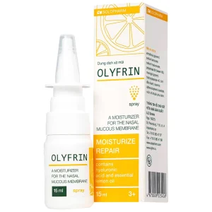 Dung dịch xịt mũi Olyfrin 15ml Solopharm loại bỏ các dịch mũi thừa