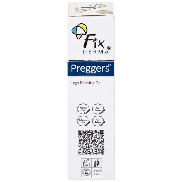 Gel Preggers Leg Relaxing 60g Fixderma dưỡng ẩm, giảm chuột rút, phù nề, giãn tĩnh mạch chân cho bà bầu