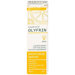 Dung dịch xịt mũi Olyfrin 15ml Solopharm loại bỏ các dịch mũi thừa