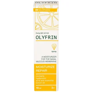 Dung dịch xịt mũi Olyfrin 15ml Solopharm loại bỏ các dịch mũi thừa