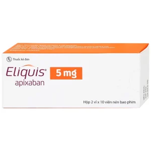 Thuốc Eliquis 5mg Pfizer giúp phòng ngừa biến cố thuyên tắc huyết khối tĩnh mạch (2 vỉ x 10 viên)