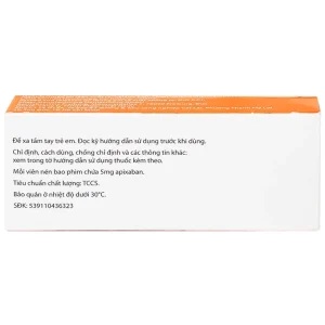 Thuốc Eliquis 5mg Pfizer giúp phòng ngừa biến cố thuyên tắc huyết khối tĩnh mạch (2 vỉ x 10 viên)