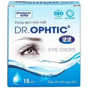 Dung dịch nhỏ mắt Dr.Ophtic 22 HD Pharma 15ml dùng trong mỏi mắt, ngứa mắt, khô rát mắt
