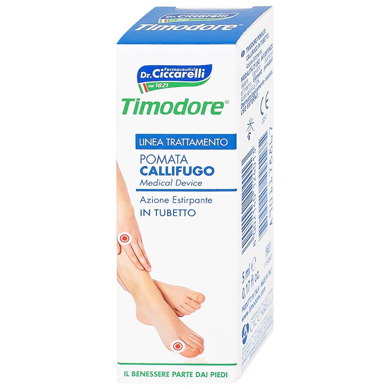 Thuốc mỡ Timodore Pomata Callifugo Ciccarell trị mụn cóc, vết chai (5ml)
