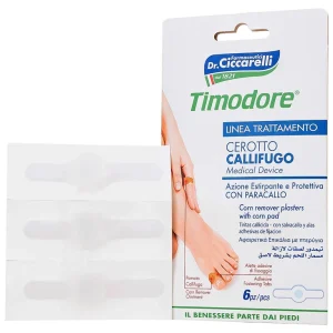 Miếng dán Timodore Cerotto Callifugo Ciccarell giúp loại bỏ mụn cóc và vết chai sần (6 miếng)