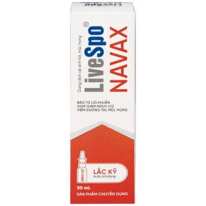 Dung dịch vệ sinh tai, mũi, họng LiveSpo NAVAX 30ml giảm nguy cơ viêm tai, mũi, họng, viêm xoang