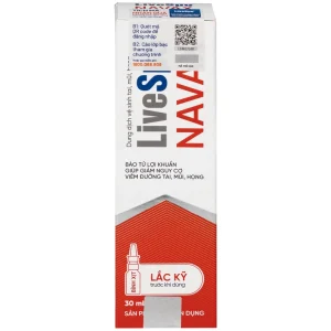 Dung dịch vệ sinh tai, mũi, họng LiveSpo NAVAX 30ml giảm nguy cơ viêm tai, mũi, họng, viêm xoang