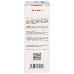 Nước súc miệng Dr.Xidinz 250ml DK Pharma loại bỏ và ngăn ngừa mảng bám, làm trắng răng