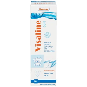 Dung dịch vệ sinh mũi Visaline Soft 100ml làm sạch niêm mạc mũi và loại bỏ các bụi bẩn, gỉ mũi