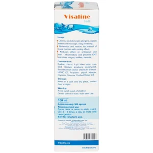 Dung dịch vệ sinh mũi Visaline Soft 100ml làm sạch niêm mạc mũi và loại bỏ các bụi bẩn, gỉ mũi
