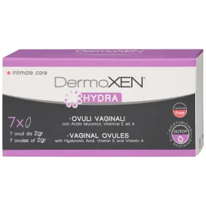 Viên đặt âm đạo DermoXEN® HYDRA Ekuberg Pharma làm ẩm, bảo vệ và làm mềm, giảm kích ứng (1 vỉ x 7 viên)