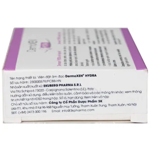 Viên đặt âm đạo DermoXEN® HYDRA Ekuberg Pharma làm ẩm, bảo vệ và làm mềm, giảm kích ứng (1 vỉ x 7 viên)