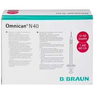 Bơm tiêm Insulin Omnican N40 B.Braun dùng tiêm insulin dưới da (100 cái)