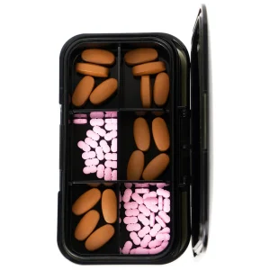 Hộp phân liều thuốc 6 ngăn A29 Duy Thành màu trà