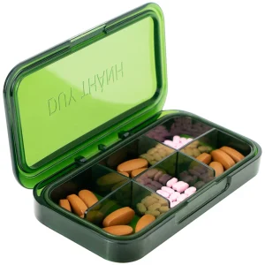 Hộp phân liều thuốc 6 ngăn A31 Duy Thành màu xanh