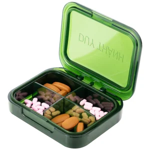 Hộp phân liều thuốc 4 ngăn A31 Duy Thành màu xanh