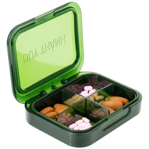 Hộp phân liều thuốc 4 ngăn A31 Duy Thành màu xanh