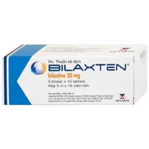 Thuốc Bilaxten 20mg Menarini điều trị viêm mũi dị ứng quanh năm hoặc theo mùa và mày đay (5 vỉ x 10 viên)