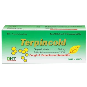 Thuốc Terpincold Hataphar giúp giảm triệu chứng ho, long đờm (2 vỉ x 15 viên)