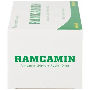 Thuốc Ramcamin Medisun hỗ trợ điều trị tuần hoàn não, suy giảm trí nhớ (6 vỉ x 10 viên)