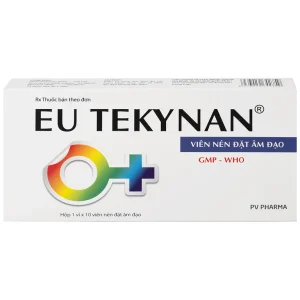 Viên đặt âm đạo Eu Tekynan PV điều trị viêm âm đạo (1 vỉ x 10 viên)