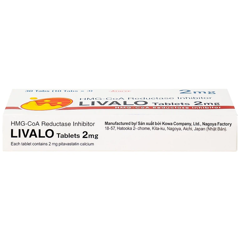 Thuốc Livalo 2mg Kowa điều trị tăng lipid máu nguyên (3 vỉ x 10 viên)