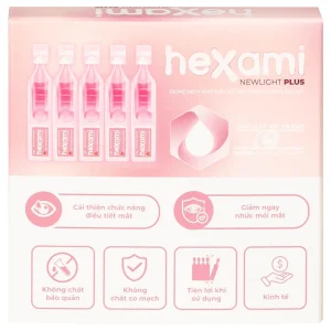 Dung dịch nhỏ mắt Hexami Newlight Plus CPC1HN giảm mỏi mắt, mờ mắt, ngứa mắt, mắt đỏ (4 vỉ x 5 ống)