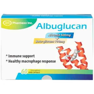 Viên uống Albuglucan Pharmaxx INC hỗ trợ tăng cường sức đề kháng (6 vỉ x 10 viên)