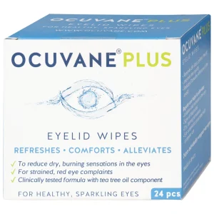 Gạc lau mi mắt Ocuvane Plus Sucs làm sạch hiệu quả bụi bẩn và phấn hoa đọng lại trên mi (24 miếng)