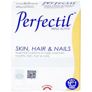 Thực phẩm bảo vệ sức khỏe Perfectil Vitabiotics bổ sung vi chất làm đẹp da, móng, tóc (2 vỉ x 15 viên)