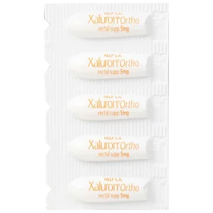 Viên đặt trực tràng Xaluron Ortho 5mg Help chăm sóc và hỗ trợ làm lành vết thương (10 viên)