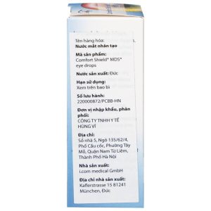 Dung dịch nhỏ mắt Comfort Shield MDS 10ml I.com giảm khô mắt do viêm giác mạc kết mạc khô