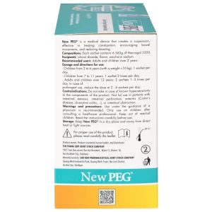 Gói pha hỗn dịch hỗ trợ nhuận tràng Newpeg Macrogol 3350 Sao Kim điều trị táo bón, nhuận tràng, đầy hơi (30 gói)