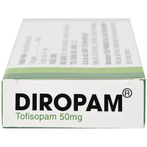 Thuốc Diropam 50mg Enlie điều trị triệu chứng đau thắt ngực giả, tiền mê sảng (2 vỉ x 10 viên)