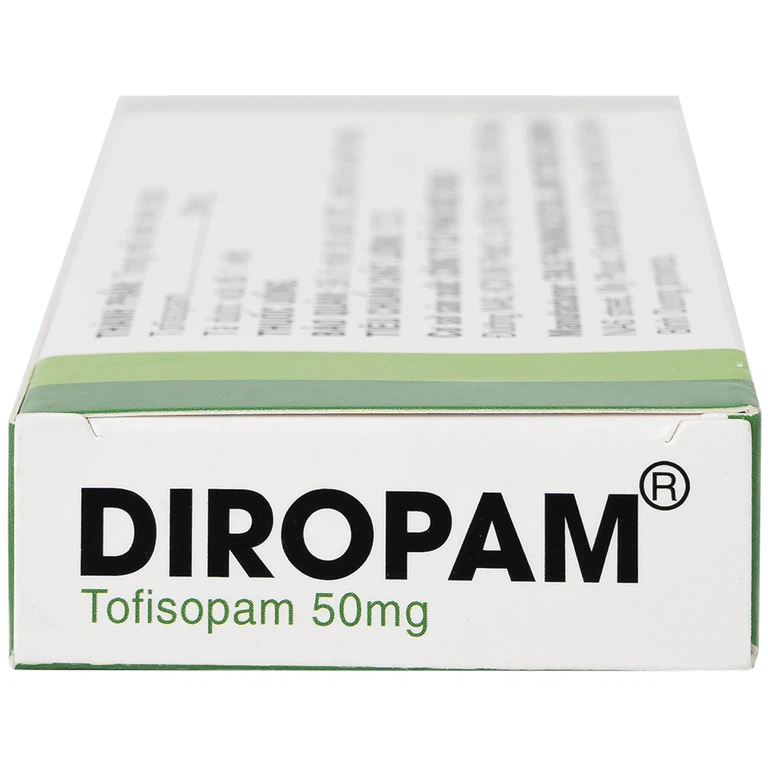 Thuốc Diropam 50mg Enlie điều trị triệu chứng đau thắt ngực giả, tiền mê sảng (2 vỉ x 10 viên)