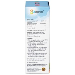 Dung dịch nhỏ mắt ATROPIA 5ml Choroid kiểm soát và làm chậm sự phát triển tật cận thị ở trẻ em