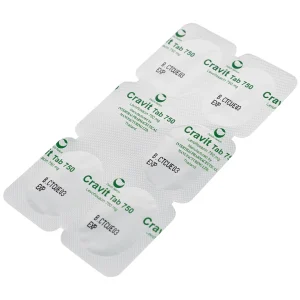 Thuốc Cravit Tab 750mg Interthai Pharm điều trị nhiễm khuẩn nhẹ, trung bình và nặng (1 vỉ x 5 viên)