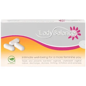 Viên đặt âm đạo LadyBalance giảm khí hư và mùi hôi âm đạo do nhiễm khuẩn âm đạo (1 vỉ x 12 viên)
