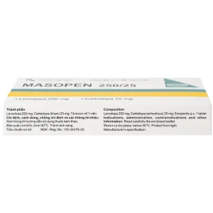 Thuốc Masopen 250/25 Hasan điều trị triệu chứng bệnh parkinson (3 vỉ x 10 viên)