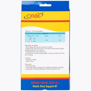 Băng thun gối H1 màu đen size S/M Orbe hỗ trợ vận động khi chơi thể thao