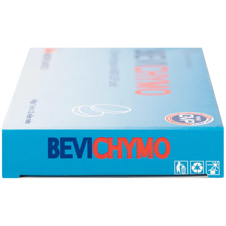 Thuốc Bevichymo Chymotrypsin 8400 Usp Mediplantex giảm đau, hạ sốt và kháng viêm (1 vỉ x 12 viên)