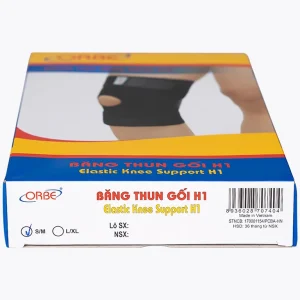 Băng thun gối H1 màu đen size S/M Orbe hỗ trợ vận động khi chơi thể thao