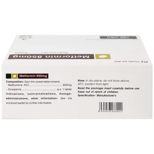 Thuốc Metformin 850mg TV.Pharm điều trị bệnh đái tháo đường (10 vỉ x 10 viên)